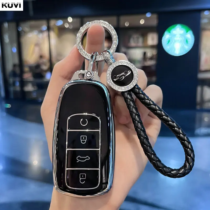 4 زر حافظة مفاتيح السيارة من البولي يوريثان غطاء شل لشيري تيجو 8 برو تيجو 8plus جديد 5 Plus 7pro ماكس Omoda 5 C5 Modod فوب اكسسوارات