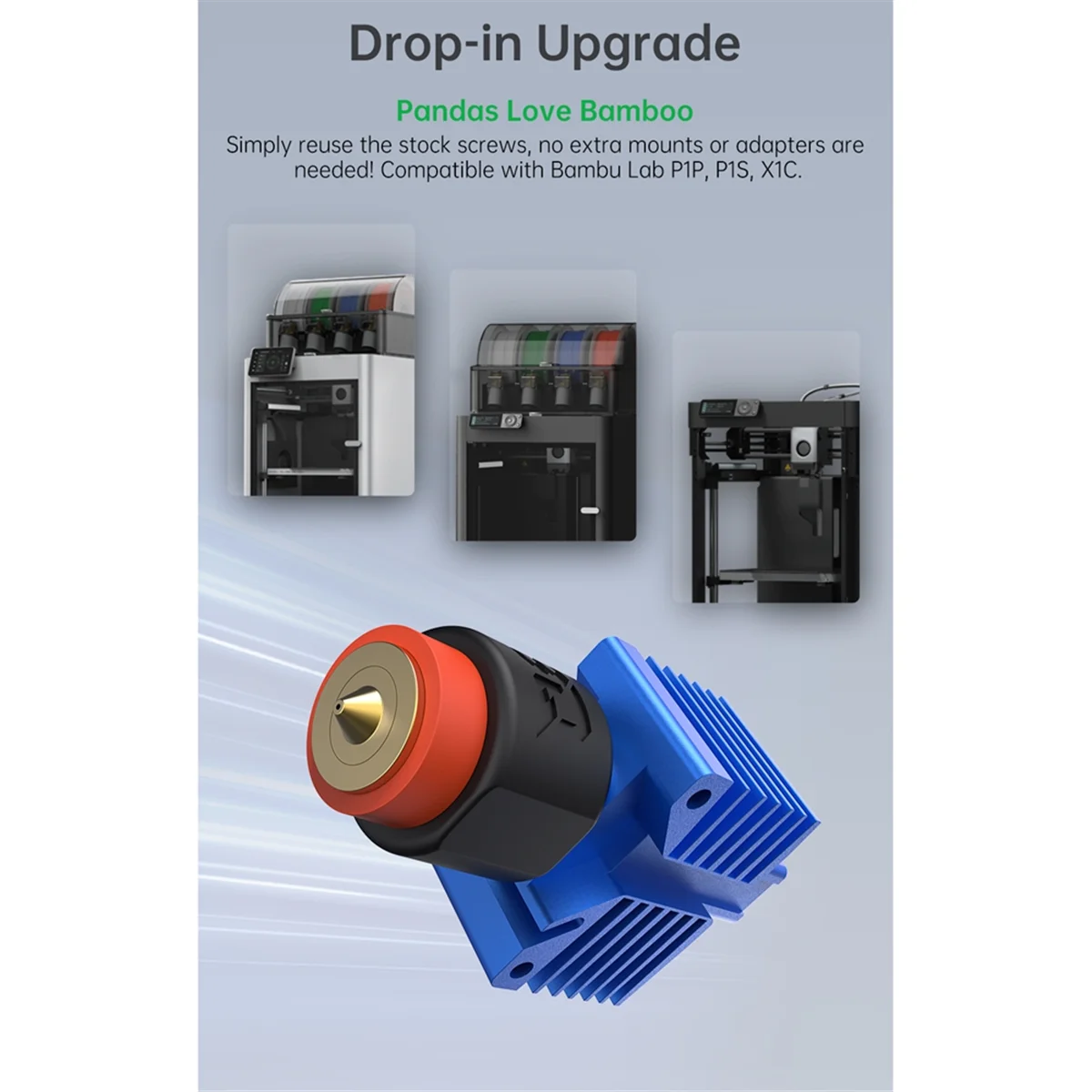 BIQU Panda Revo Hotend Plug And Print High Speed High Flow With For E3DOnline Bontech For Bambu Lab P1P P1S