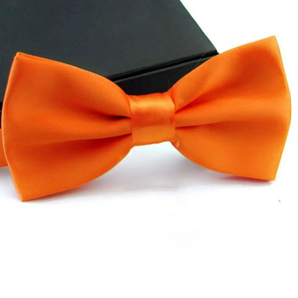 Solid Color Bow Tie Elegant Detachable Men's Bow Tie for Business Suit Coat Adjustable Solid Color Formal Accessory Adjustable