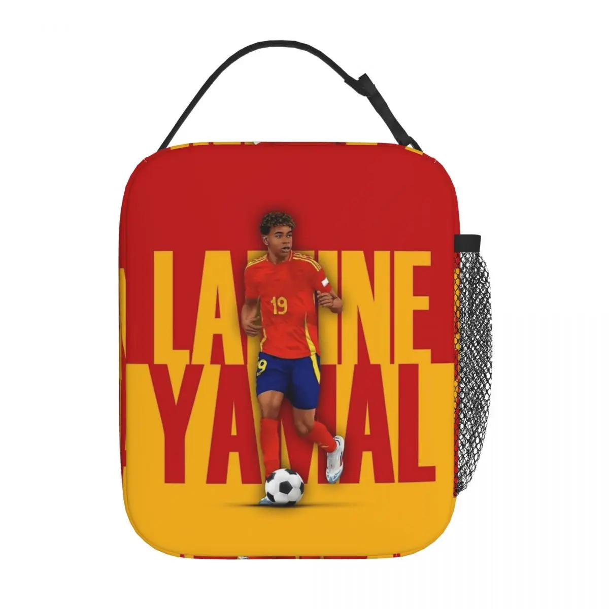 Lamined Y-Yamal Insulated Lunch Bag Thermal Bag Reusable Football Soccer Leakproof Tote Lunch Box Food Bag Office Picnic