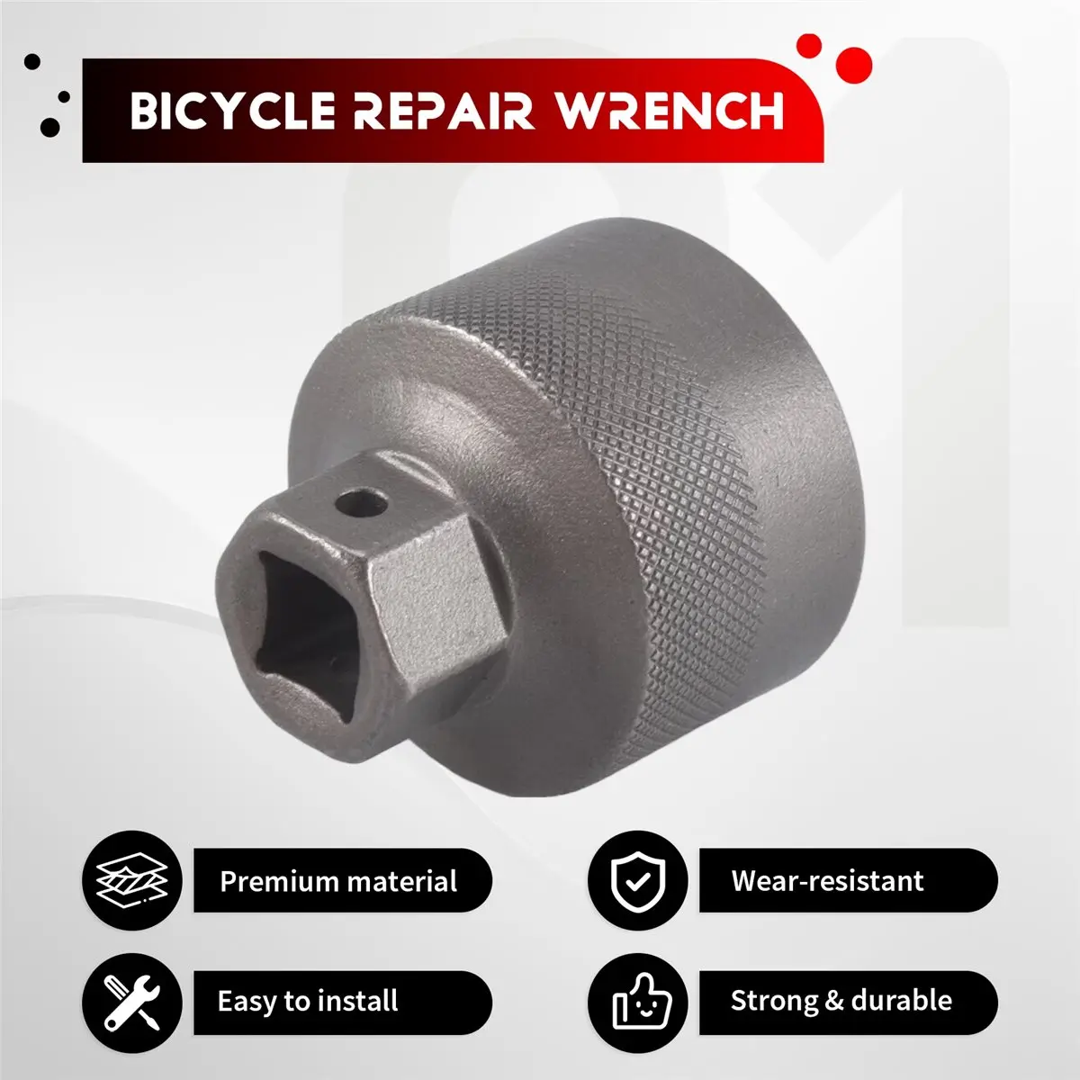 Инструмент для ремонта каретки велосипеда AA91 BIKE HAND Yc-29Bb, гаечный ключ для разборки шатунов Hollowtech, серый