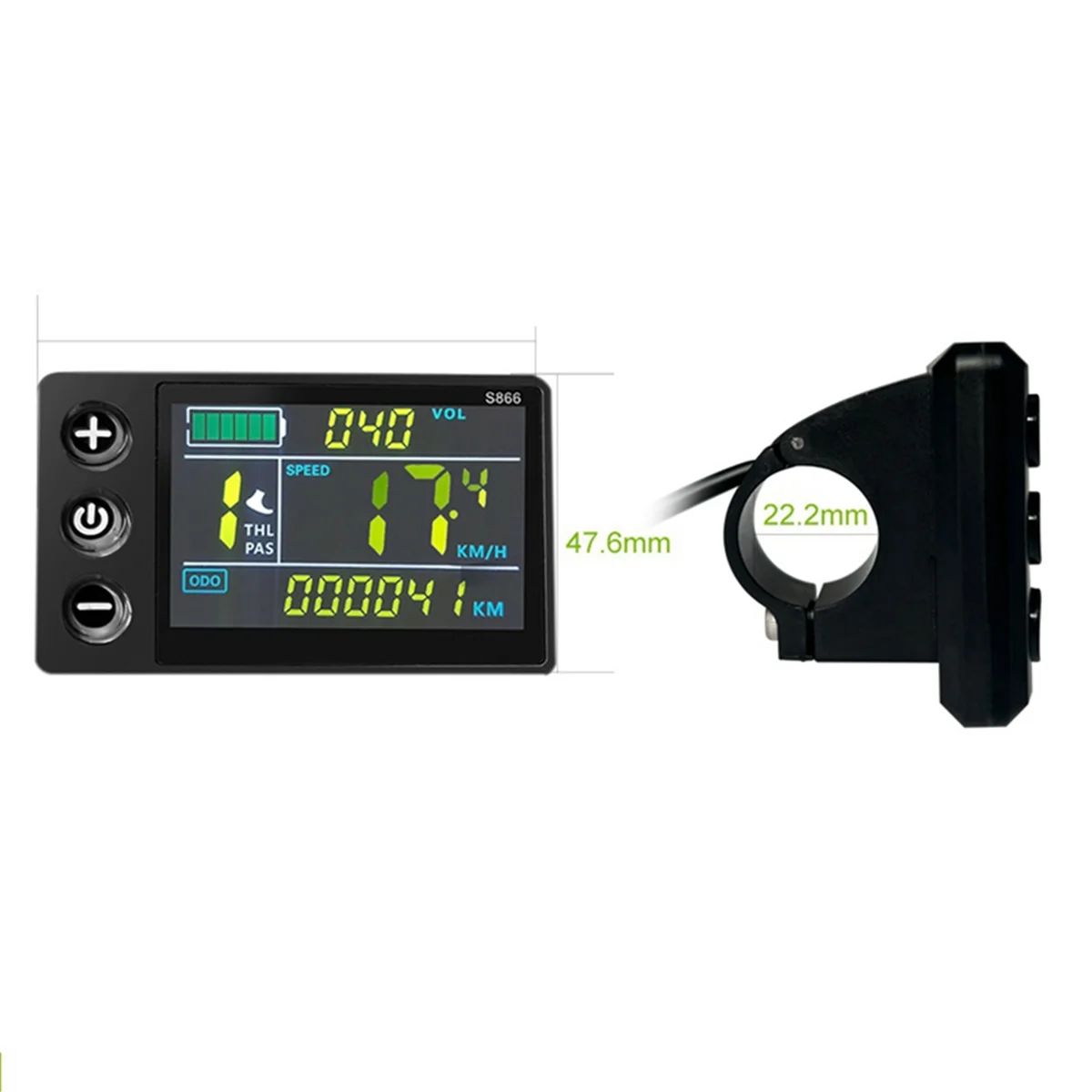 LCD-S866 Electric Bicycle Color LCD Display Instrument 24V 36V 48V Electric Bicycle Modified SM Connector