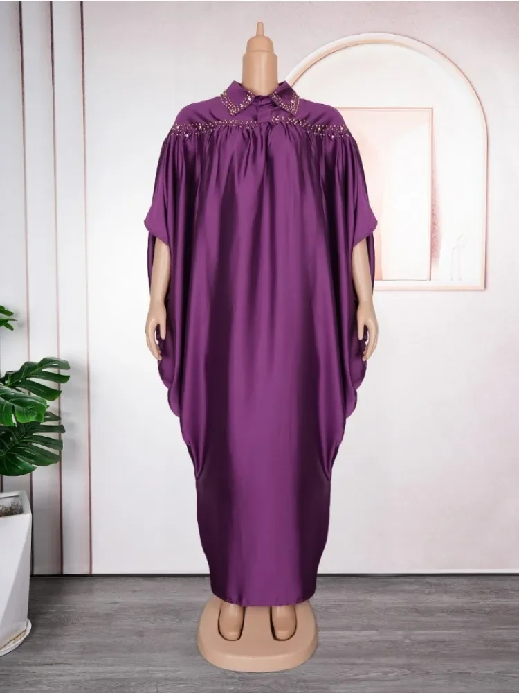 

African Dresses For Women Elegant Polyester 2024 New Muslim Fashion Abayas Dashiki Robe Kaftan Long Maxi Dress Turkish Africa