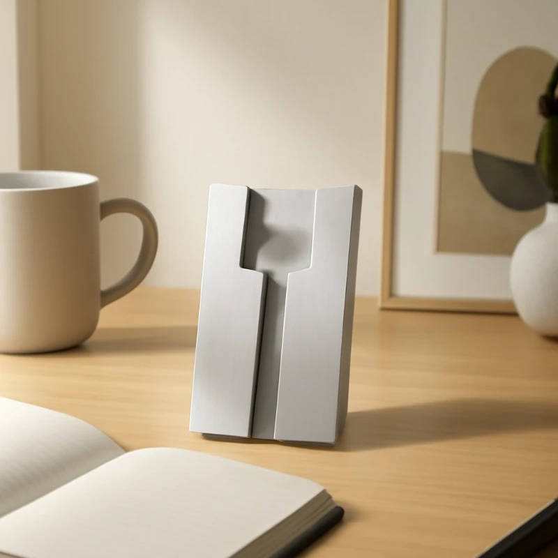 

Premium Stainless Steel Business Card Holder Push Open Design Modern Organizer Slim Executive Gift Box for Office Men Women