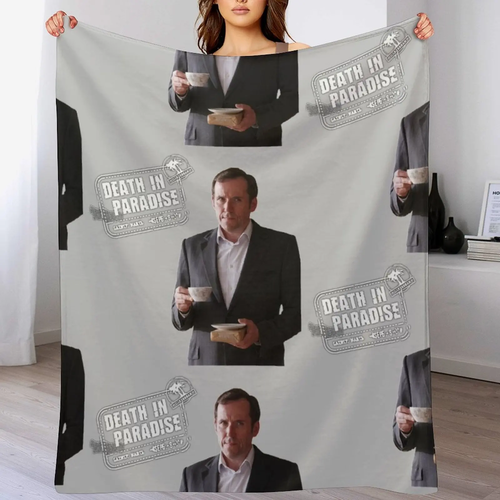 

BBC Death in Paradise DI Throw Blanket Soft Warm Blanket Gift for Grandparents