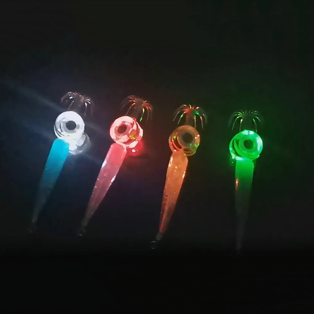 Fishing Lure Light with Hook LED Deep Sea Glowing Fishing Squid Octopus Fish Attraction Lamp Fish Tackle Tools