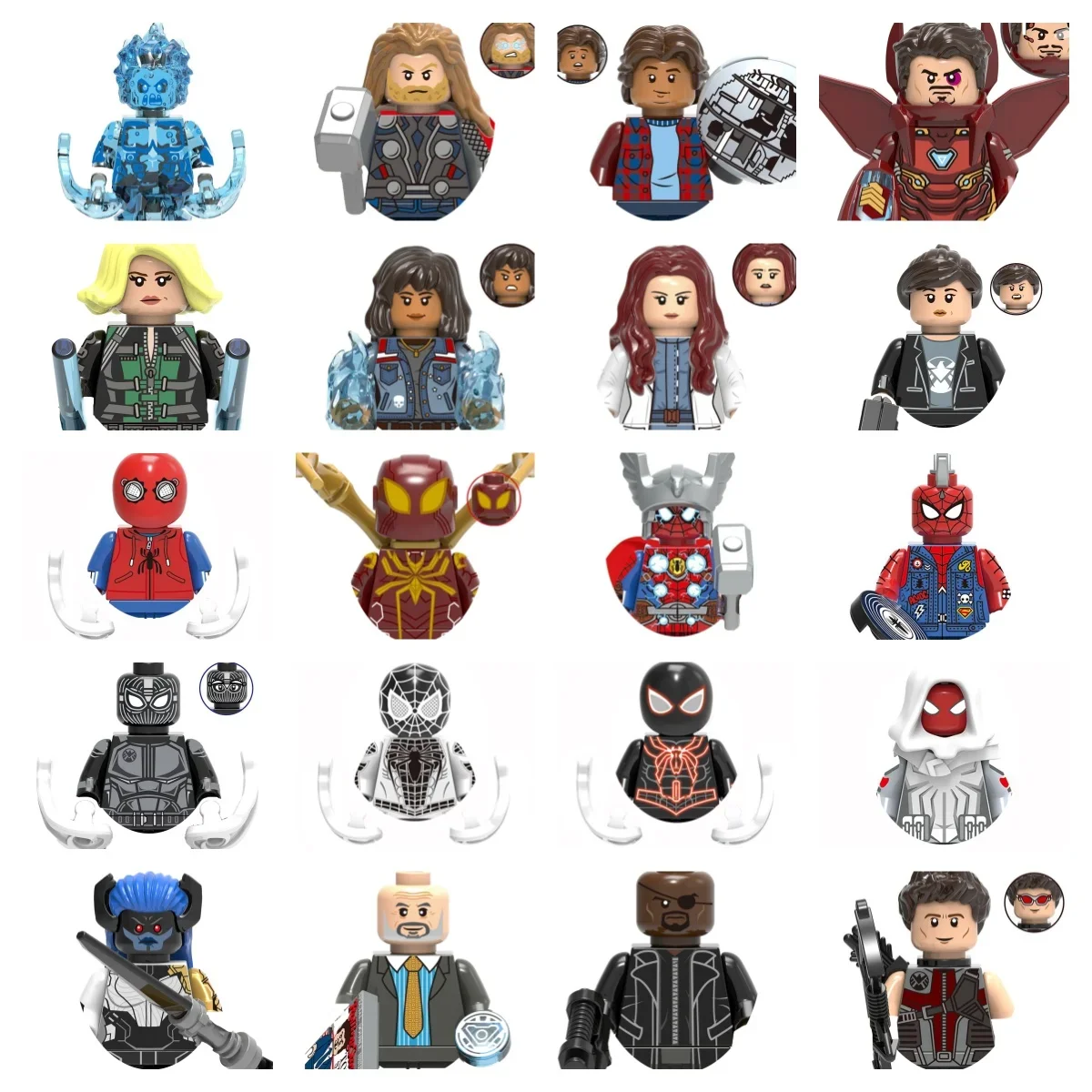 Hot toy New Marvel Spider-Man Superhero Brick Assembly toy Mini Action Anime character building blocks Party gift puzzle toy