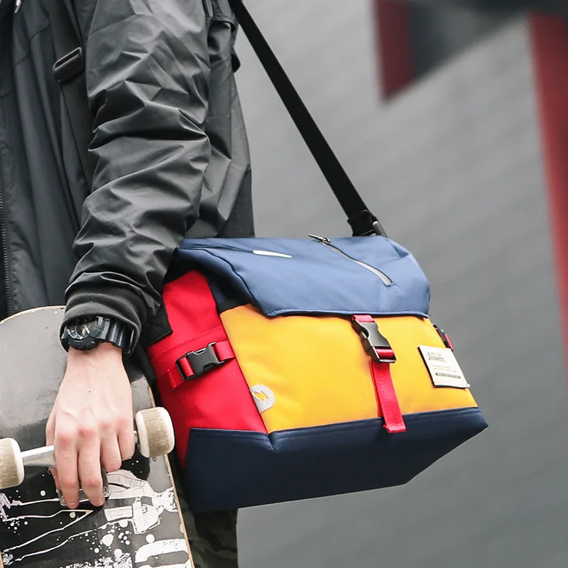 Shoulder Bag Crossbody Bags for Men Handbag Single-shoulder Postman Bag Large-capacity Cycling Student Schoolbag
