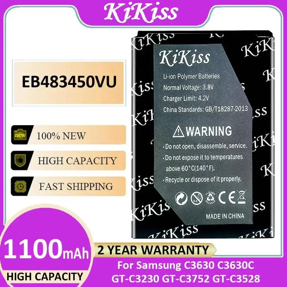 

For Samsung C3630 C3630C GT-C3230 GT-C3752 GT-C3528 EB483450VU 1100Mah Stable Mobile Phone Battery