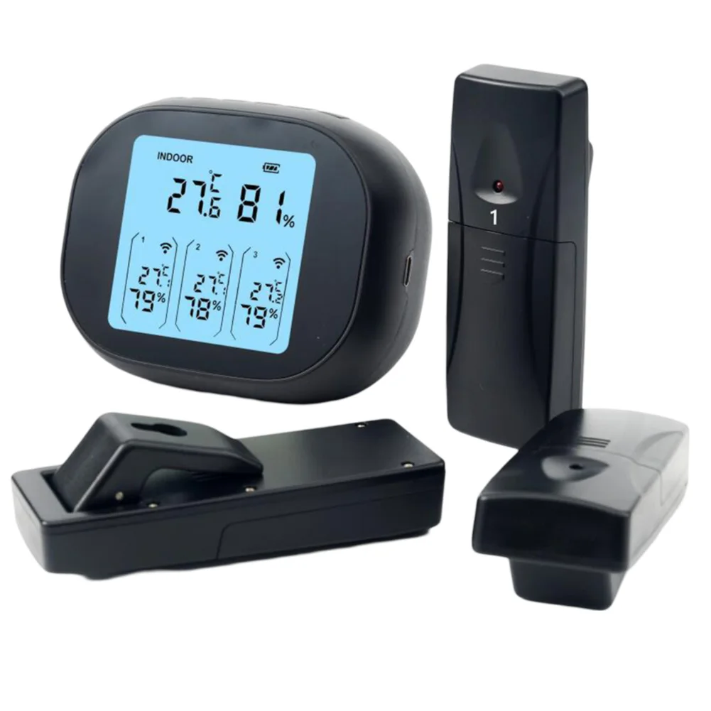 

Rechargeable Electronic Humidity Monitor featuring Anti Touch Protection Functionality for Safe Usage in Homes or Offices