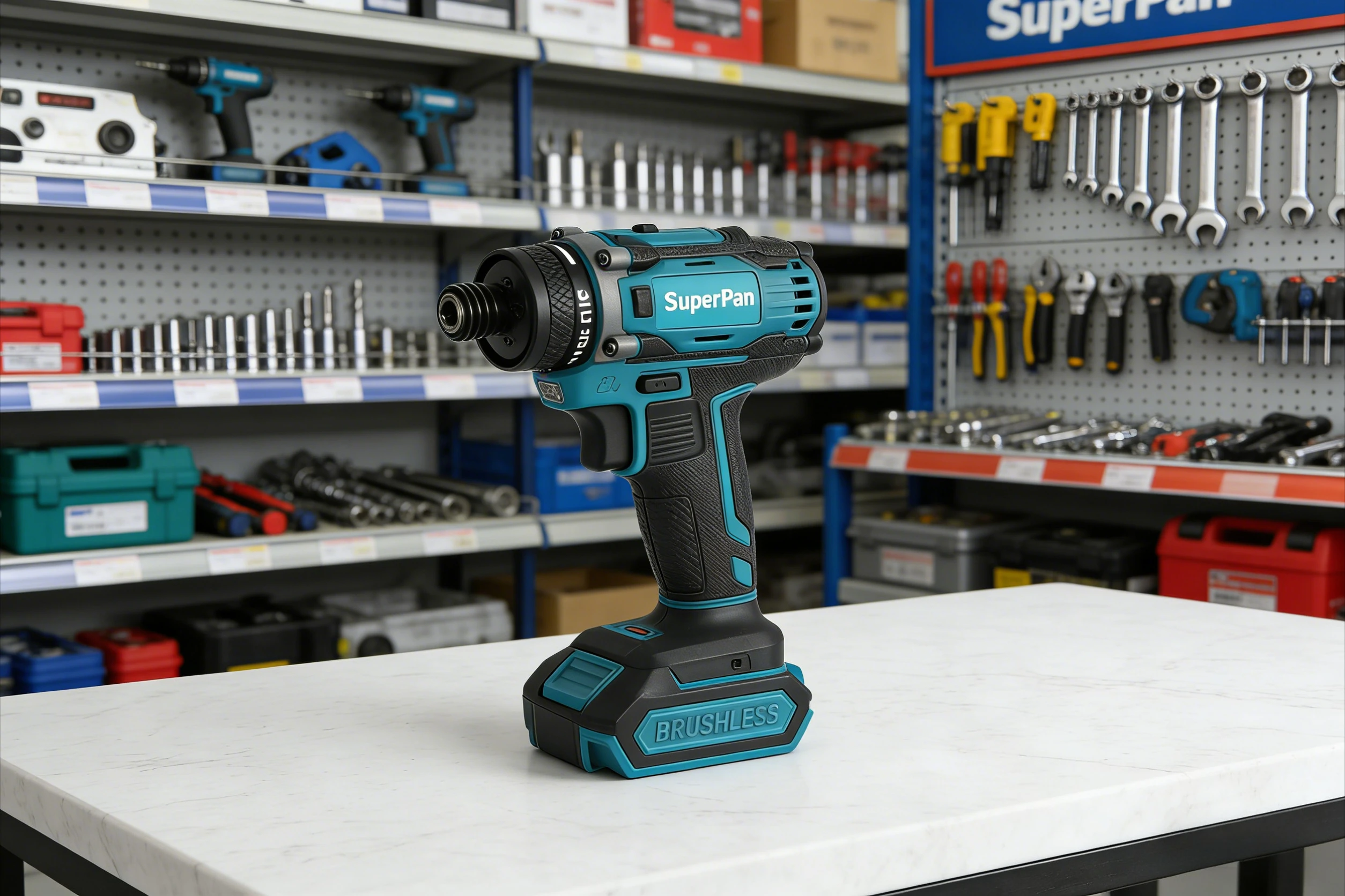 

Многофункциональная бесщеточная аккумуляторная отвертка для дома, перезаряжаемая ударная отвертка (без аккумулятора и адаптера питания)