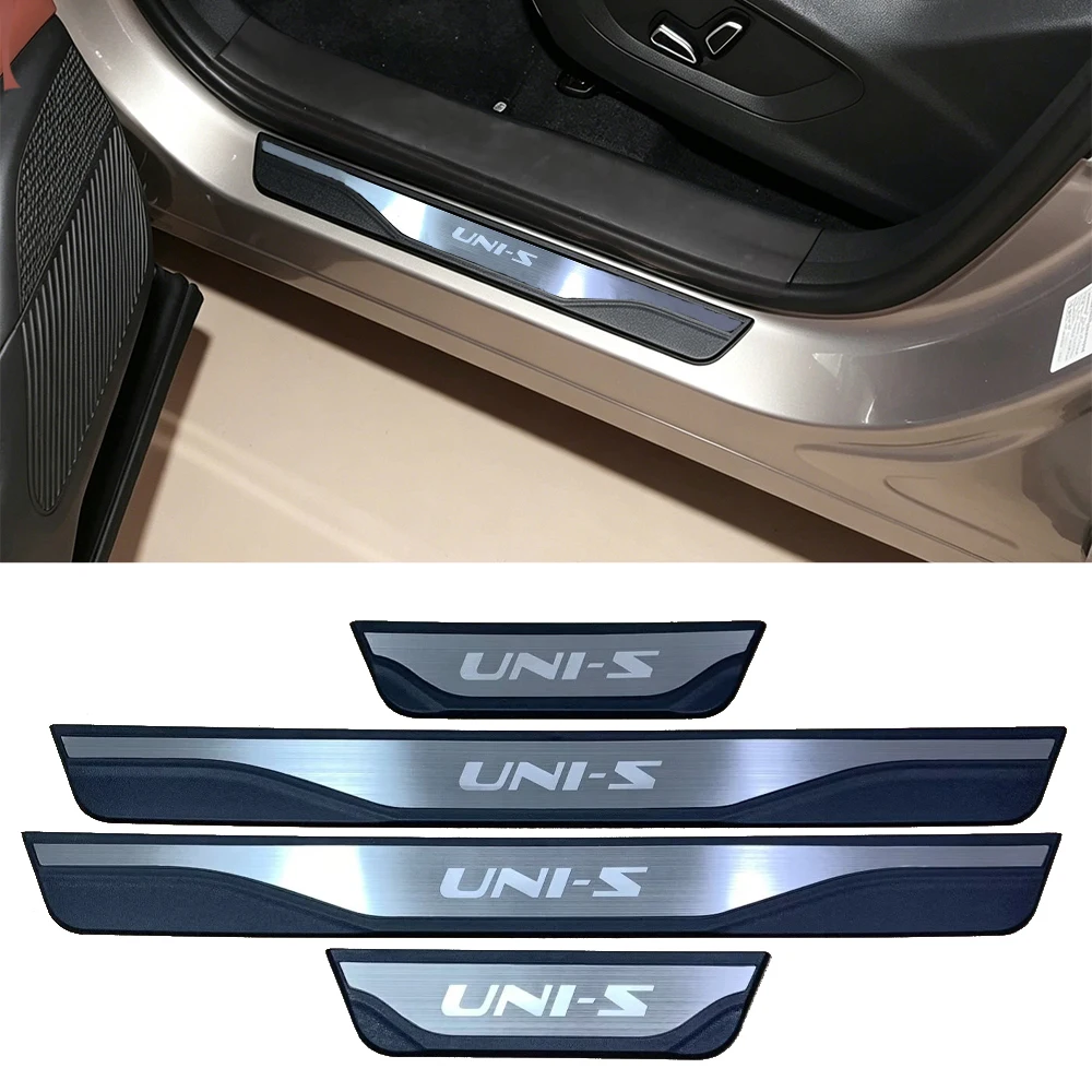 

For Changan UNI-S UNIS 2026 Car Door Sill Scuff Plate Protective Welcome Pedal Trim Interior Auto Threshold Styling Accessories