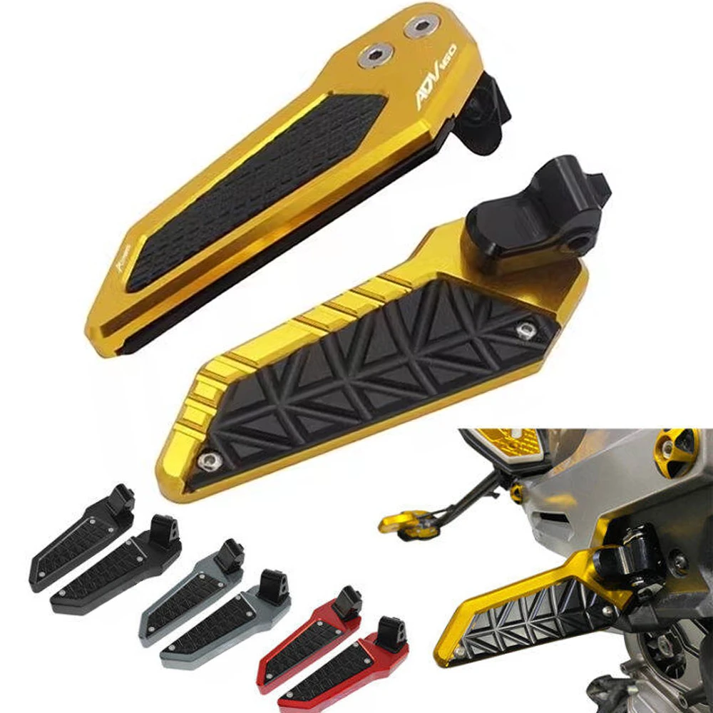 

For Honda Adv150 Adv160 2021-2023 ADV 150 160 Footrest CNC Alloy Rear Passenger Pedal Anti-Slip Design