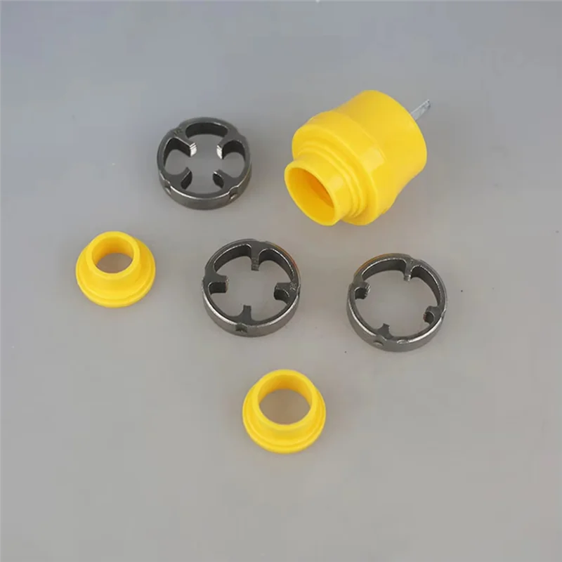 

ABUH-Plastic Pipe Tap Die Set With 3 Dies 1/2 3/4 1Inch Pipe Threader Plumbing Tool Pipe Thread Electric Drill Compatible