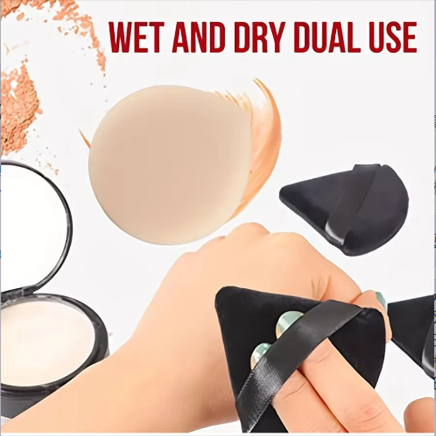 5 قطع من منتفخات الإسفنجية الثلاثية الجديدة مع مكياج ناعم وصديق للبشرة، مناسب للاستخدام المنزلي أو السفر #4