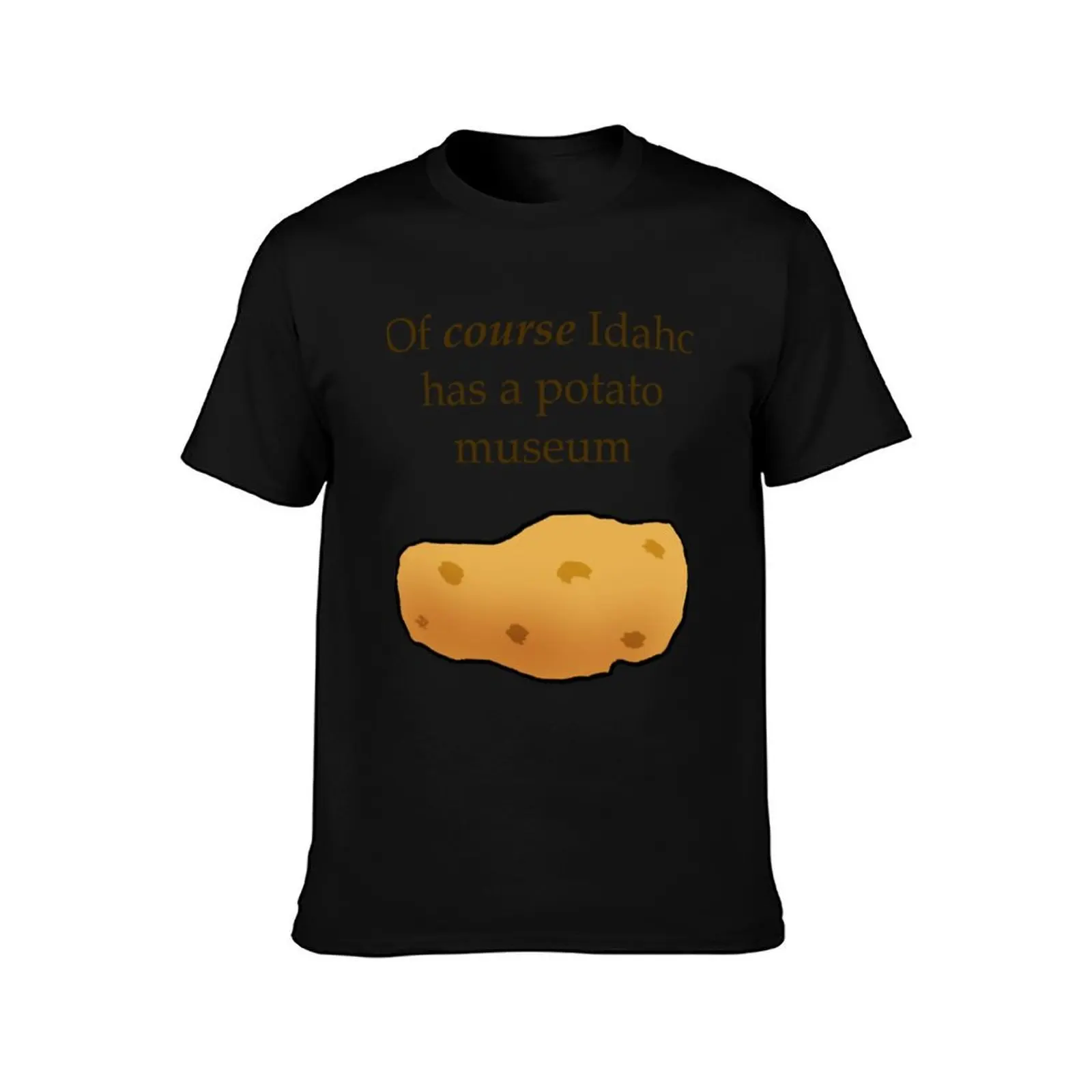 Idaho Potato Museum T-Shirt, Summer Casual Cotton Tee, Oversized Streetwear Tops, Vintage Graphic Print, Loose Fit Short Sleeve