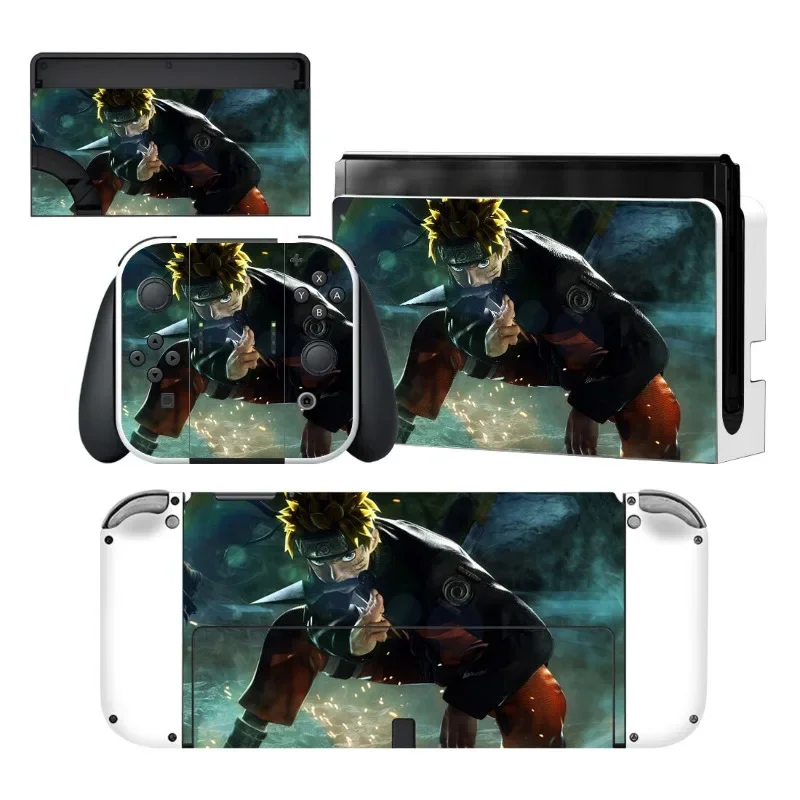 Pegatinas de Anime Naruto, carcasa protectora para Nintendo Switch, accesorios Oled, Protector de consola de juegos Akatsuki, pegatina de piel