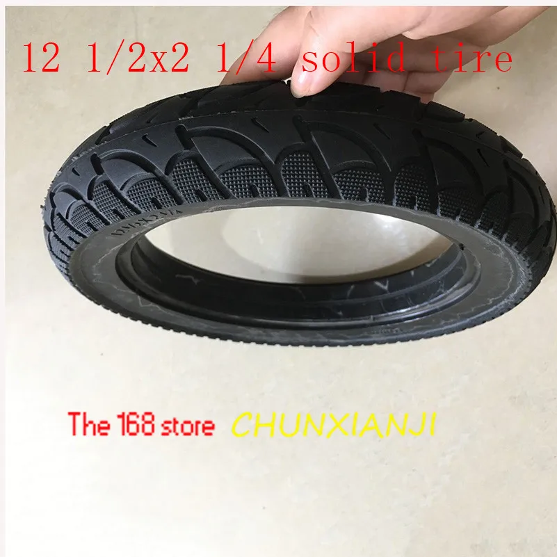 Good quality 12 1/2X2 1/4 solid tire 12 1/2*2 1/4 tubeless tyre for electric vehicle scooter non- inflatable explosion-proof