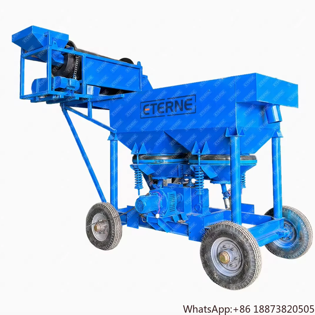 Small Portable 10 20 TPH Gemstone Diamond Washing Plant