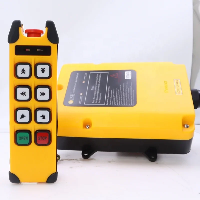 Authoritative certification 6 buttons double speed industrial radio remote control for crane manipulator