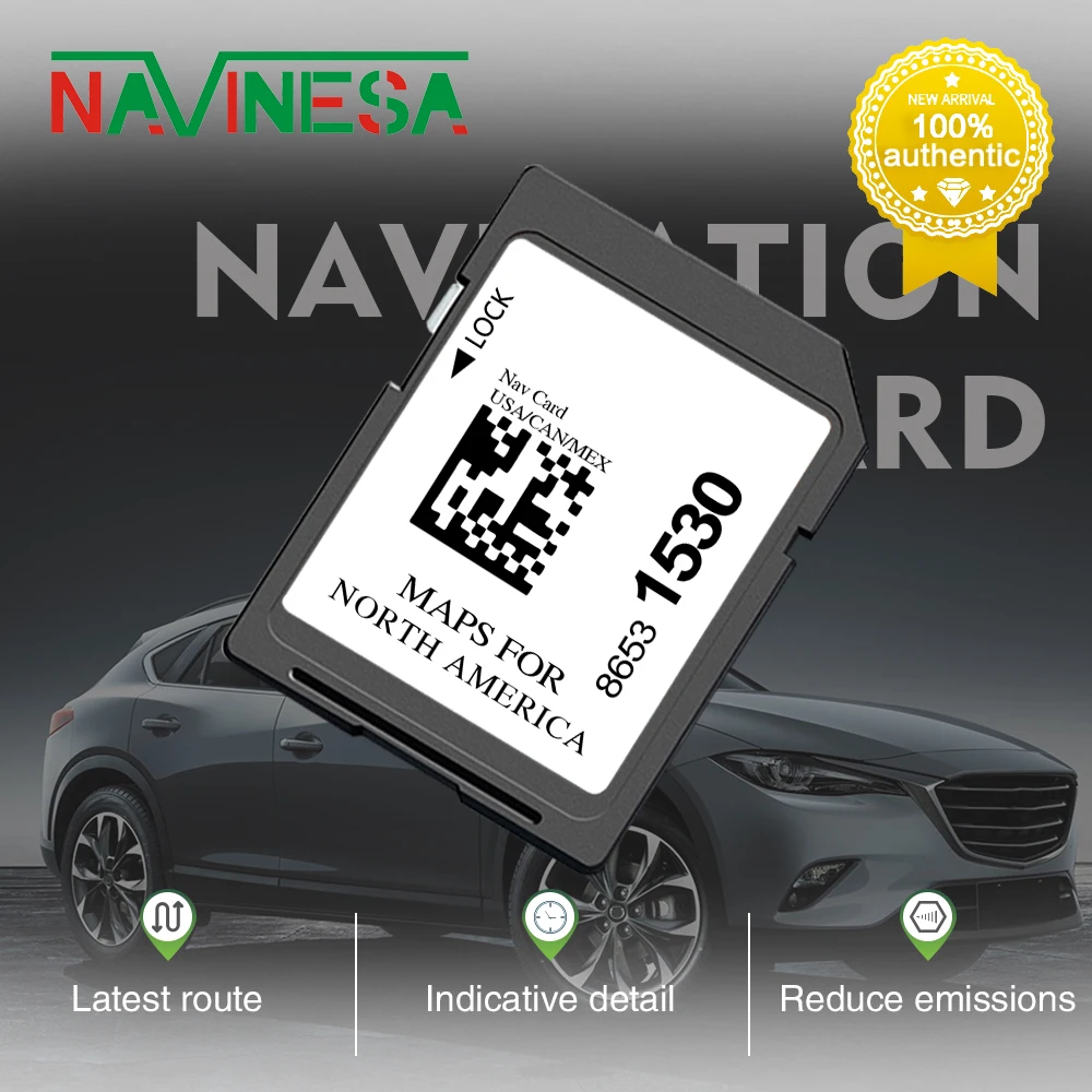 

Sat Nav for Cadillac CT4 CT5 CT6 XT4 XT5 XT6 Escalade Vehicle Navigation 32GB Memory Card USA CAN MEX Map 2025-2026 Version