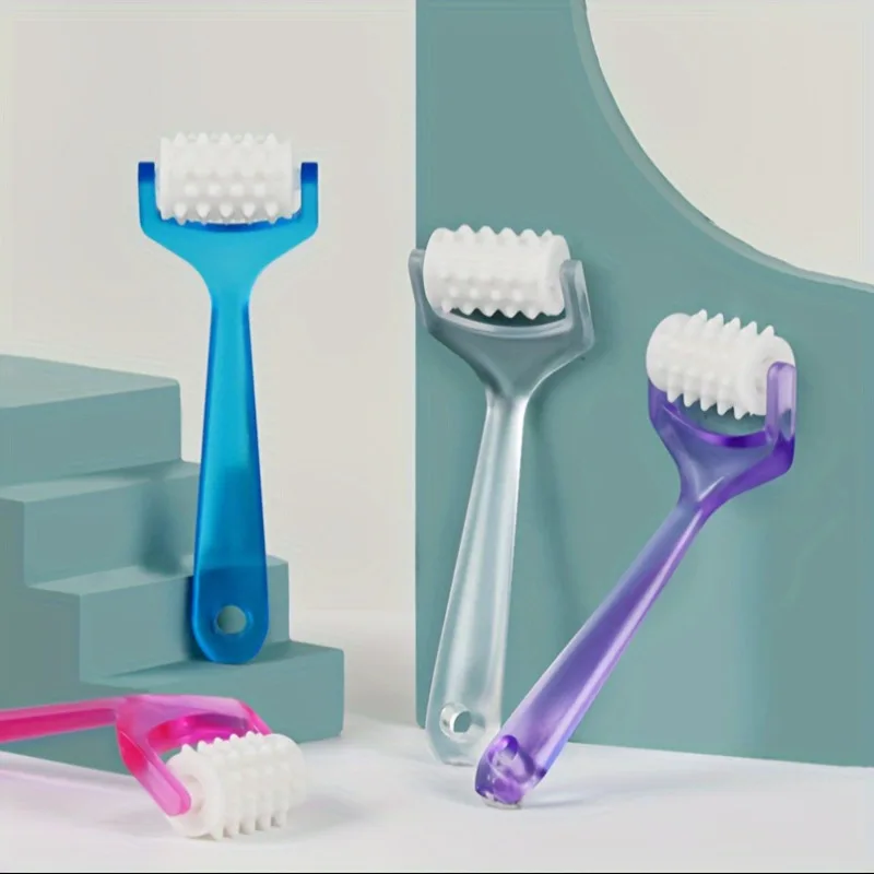 

2pcs Handheld Manual Facial and Head Roller Massage Beauty Head Meridian Dredging and Relaxation Massage Artifact