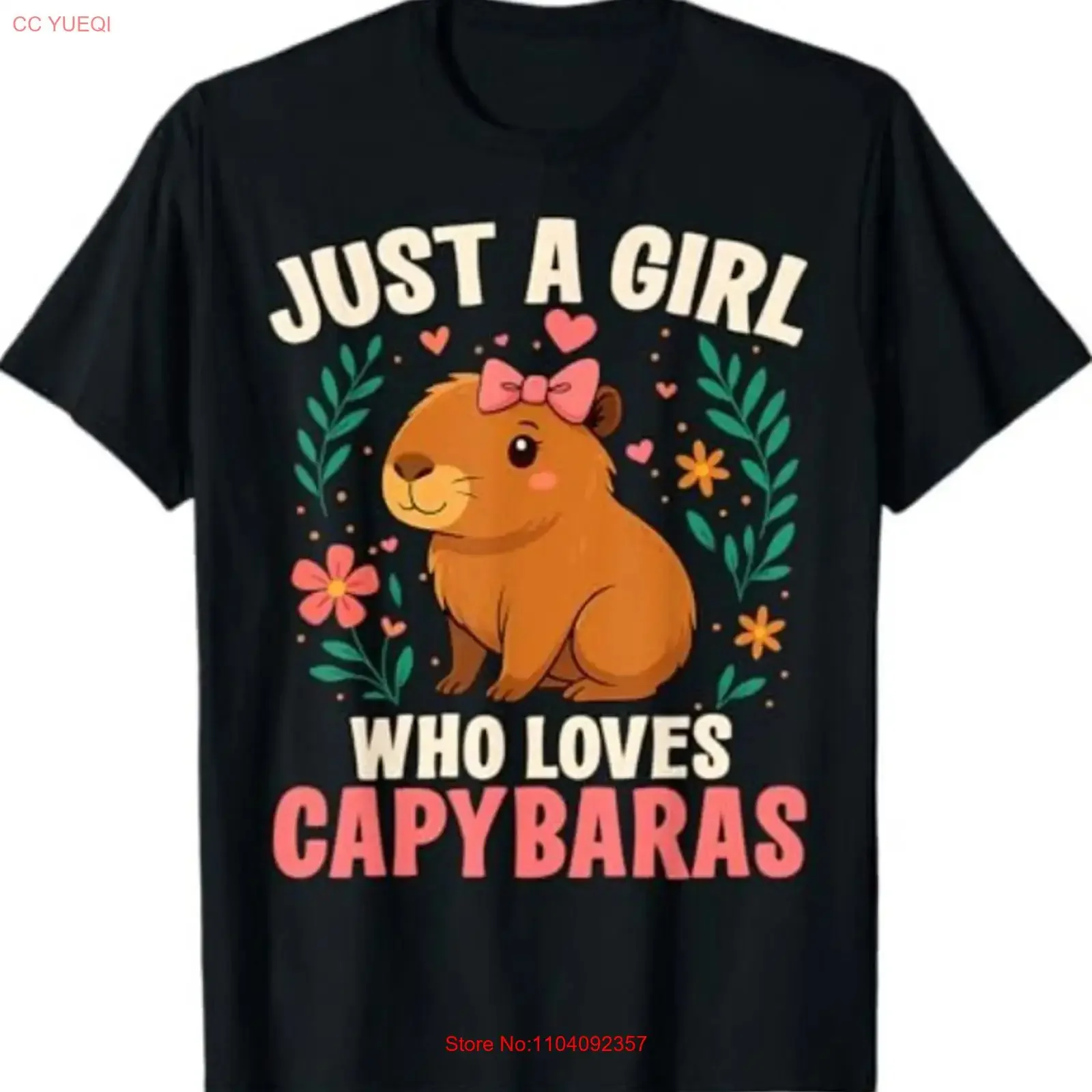 Just a Girl Who Loves Capybaras Cute Rodent Animal T Shirt vintage Washed fashion Comfortable Stretched Breathable Soft Stylish