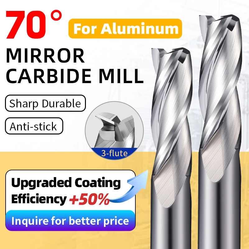 

HSS Solid Carbide End Mill 2 Flutes Spiral Router Bit HRC70 4-10mm CNC Milling Cutter for Aluminum Stainless Steel Metal Process