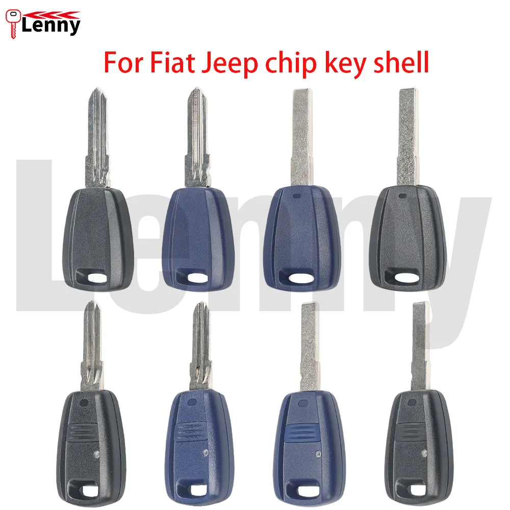 Lenny For Fiat Jeep Transponder Key Shell SIP22 Blade Car Chip Key Case Replacement Housing No Circuit Board Cuttable blade