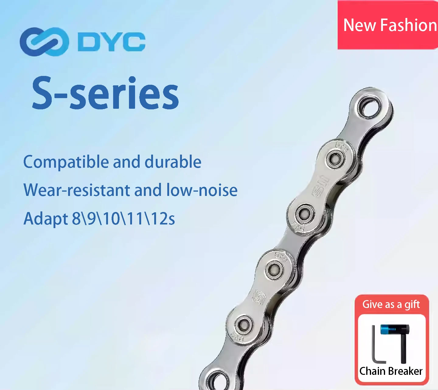 سلسلة DYC S 12\11\10\9\8 سرعة عالمية للدراجات على الطرق والجبال، معالجة مريحة لمنع الصدأ RB