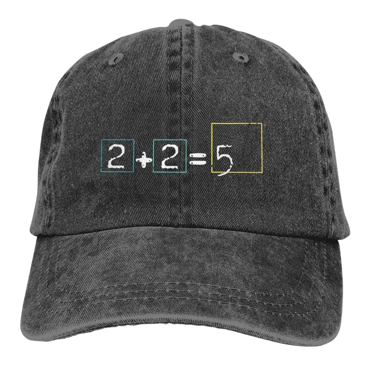 Washed Men\'s Baseball Cap 2+2=5 Radiohead Inspired Trucker Snapback Cowboy Caps Dad Hat Radiohead Rock Golf Hats