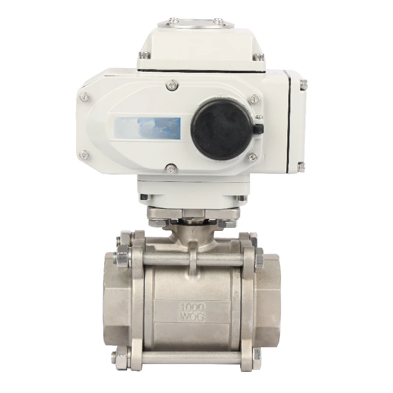 DN32 2 Way SS Motorized Electric Control Ball Valve 24v 220v Electronic Actuator Modulated Stainless Steel Valve