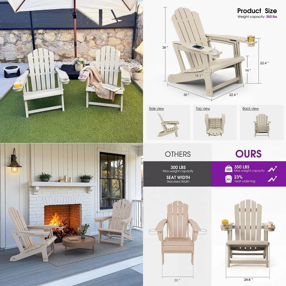 

Outdoor Chaise Lounge Chair Set of 2, Acacia Wood Rocking Sun Lounger with Slatted Backrest and Seat, Wooden Rocker Lounge Chai