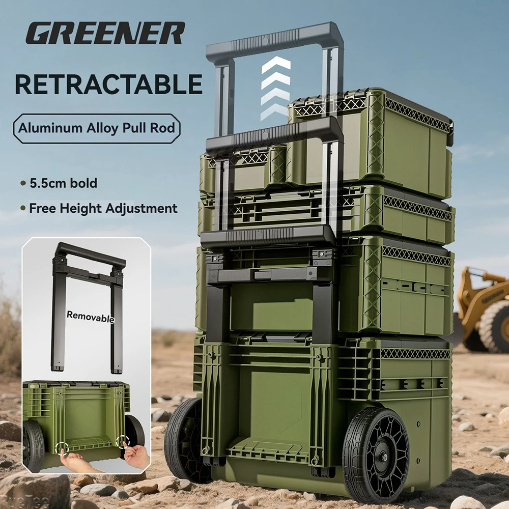 GREENER 軍事グレードの積み重ね可能なツールチェスト防水ケースツール