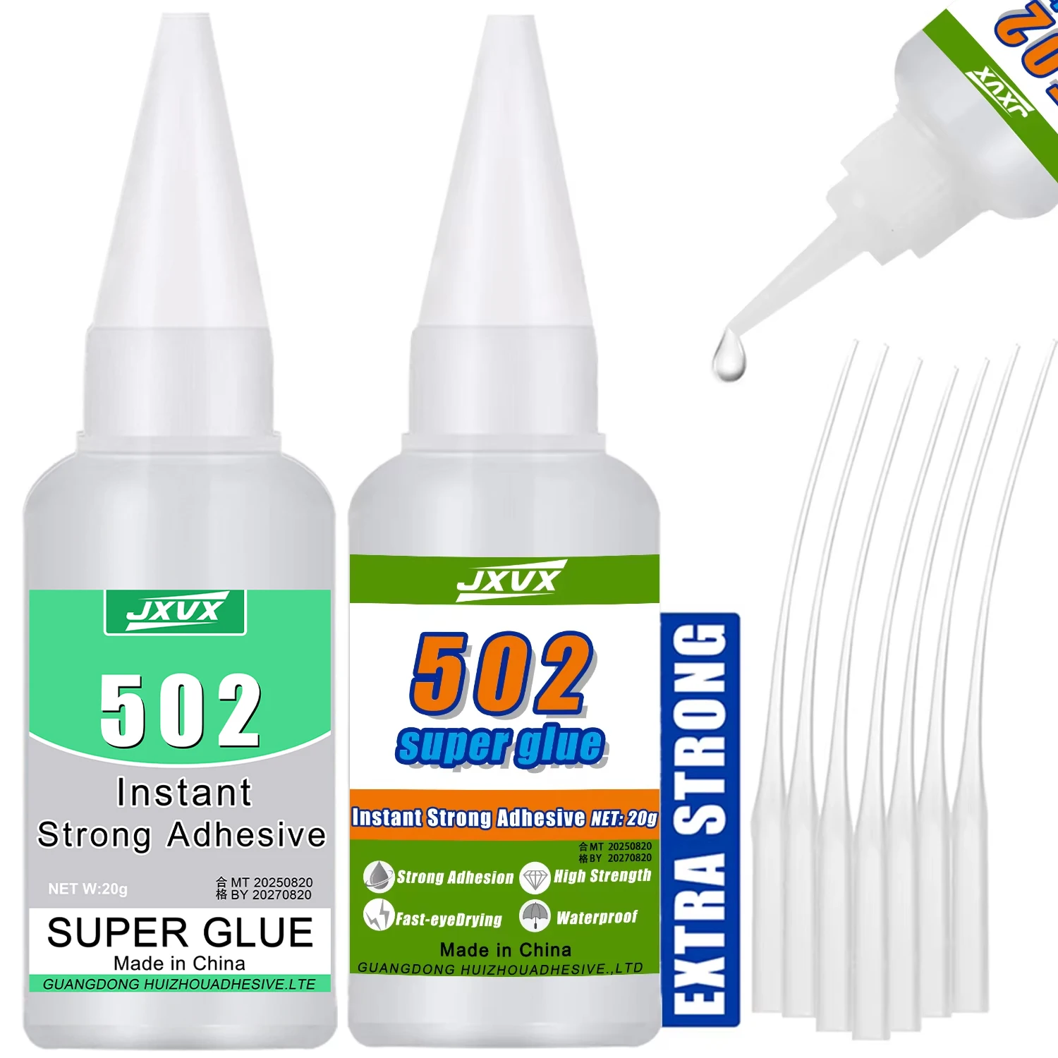 0.7oz Thick Cyanoacrylate (CA) 502 Super Glue Extra Strong Gap-Filling Adhesive for Wood, Stone, Ceramic Rubber Glass Metal Strong Bond Liquid Glue Tool.
