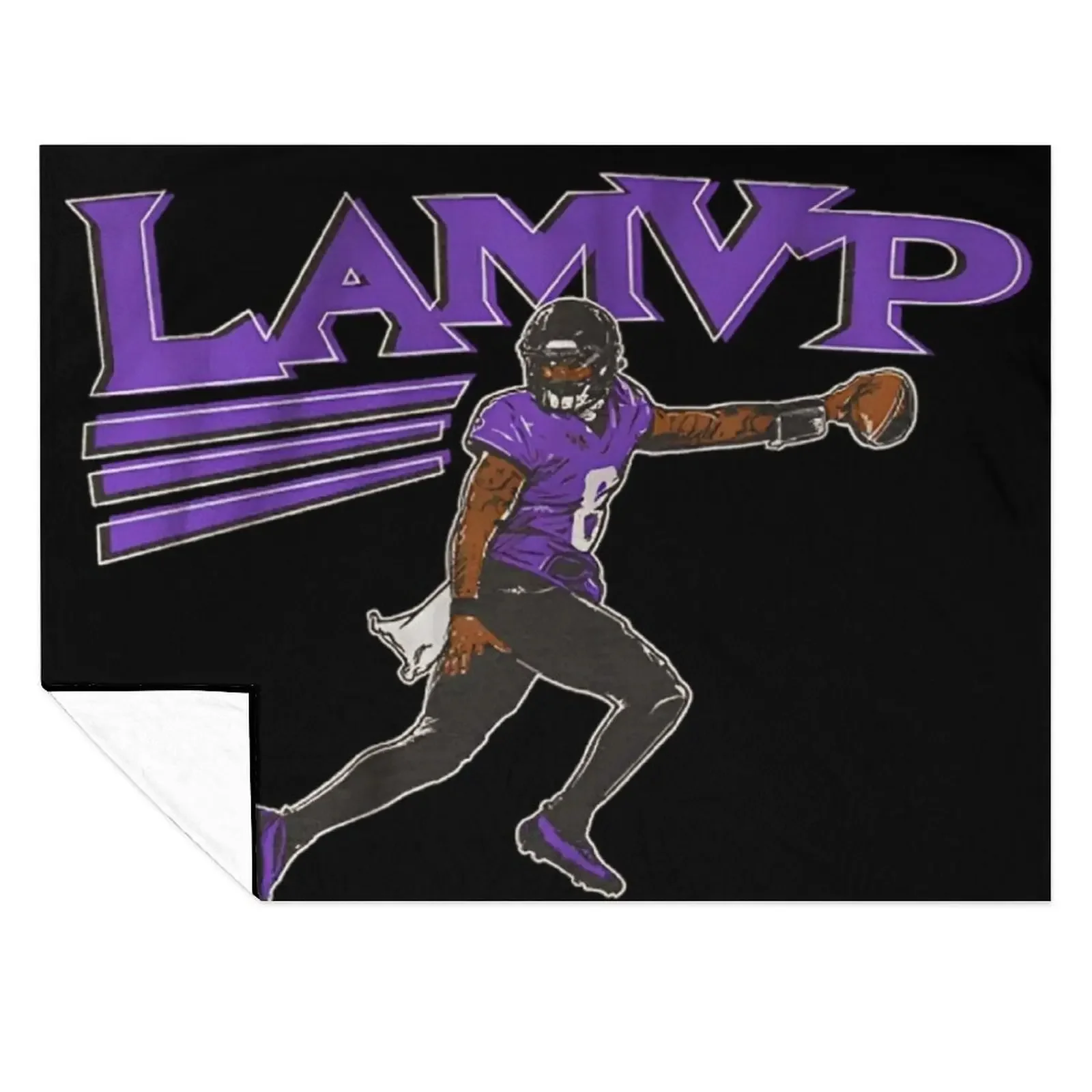 

Lamar Jackson MVP Throw Blanket Decorative Beds Warm Flannel christmas gifts Blankets