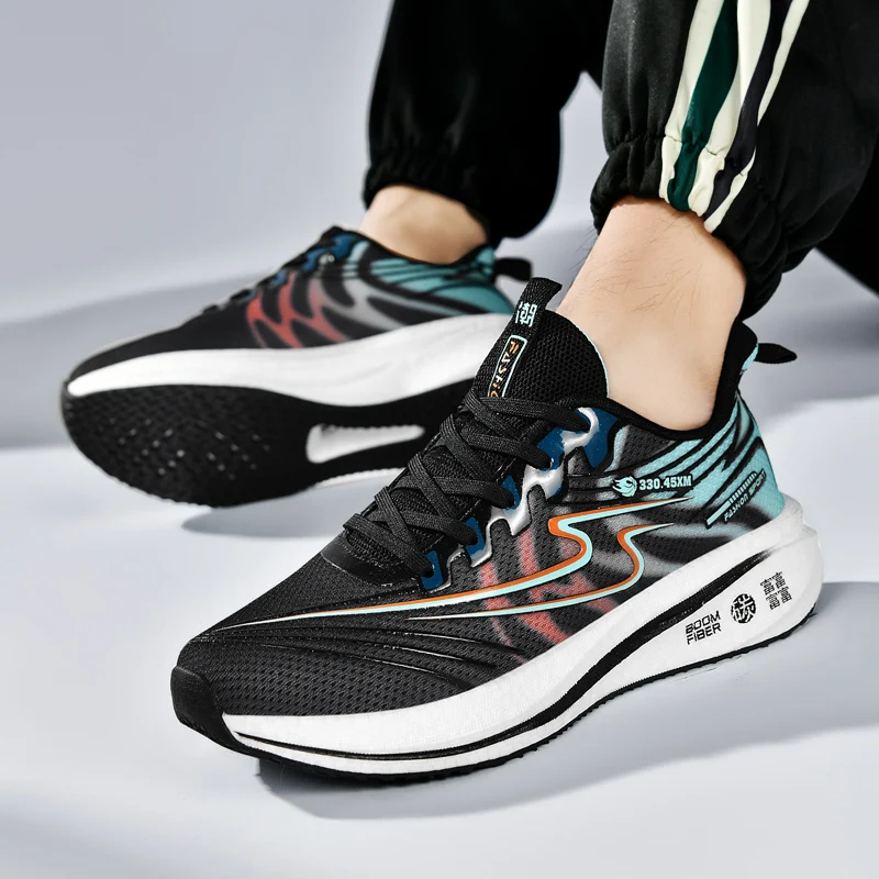 

Men's breathable casual speed runing shoes outdoor four seasons wear-resistant sneakers soft-sole comfortable racing sports shoe