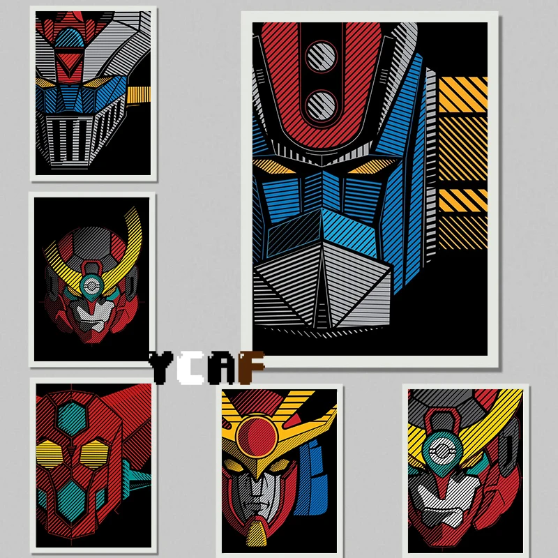 Robots MechWarrior Portraits Poster Canvas Printing Mecha Artwork Wall Art Decor Boys Room Kids Room Wall Decoration Mecha Gift