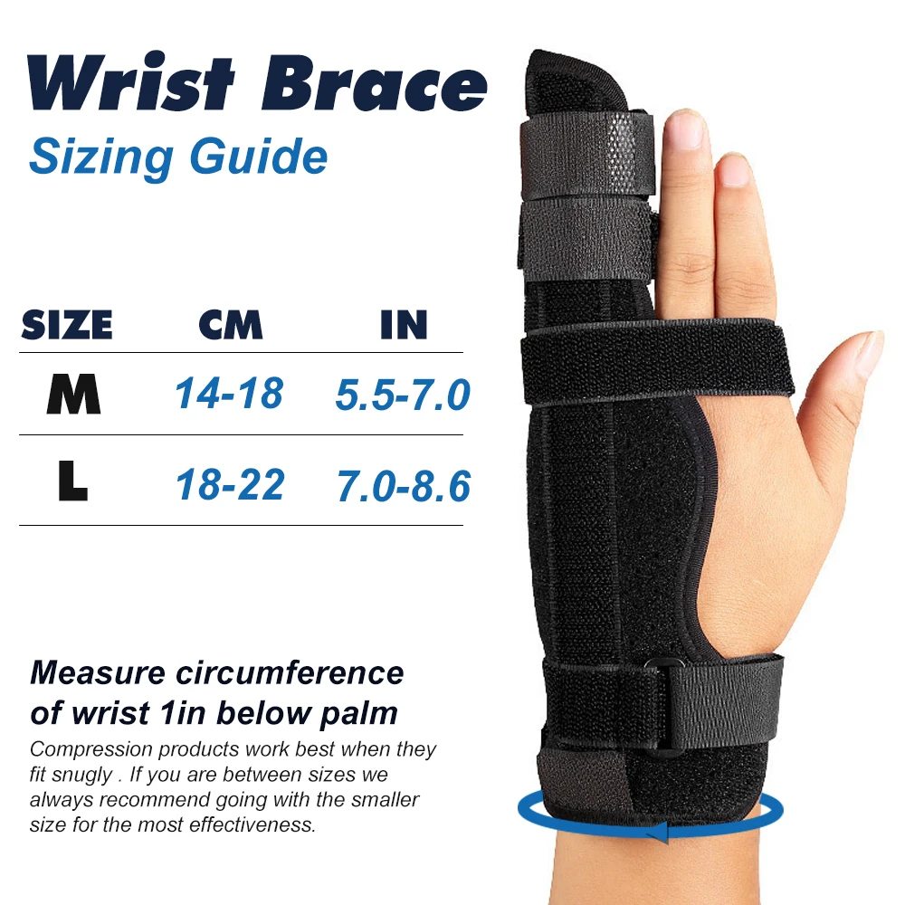 1PCS Boxer Fracture Splint for Men & Women, Universal Left/Right Hand Brace for Broken Pinky, Ring Finger & Metacarpal Support