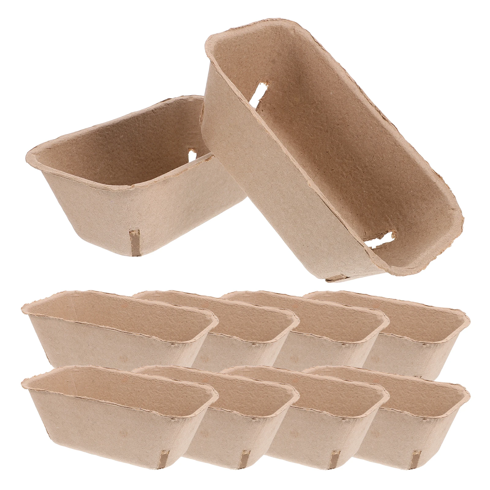 

20pcs Fruit Vegetable Tray Paper Pulp Berry Basket Household Storage Container Snack Box Desktop Organizer Reusable Kitchen