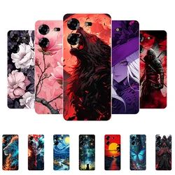 For Tecno Pova 5 Case Pova5 Flowers Wolf Soft Silicone Phone Cover for Tecno Pova 5 Pro Coque Pova5Pro Shockproof Fundas