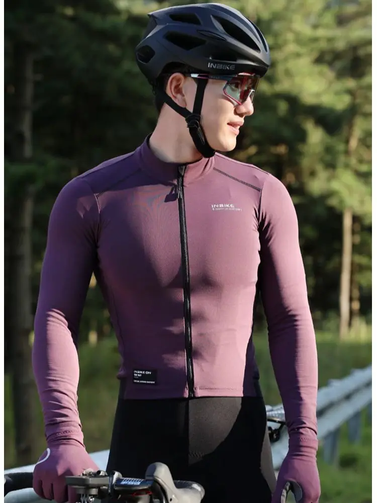 AliExpress INBIKE Thermal Fleece Men Cycling Jersey Long Sleeved Biking MTB Clothing  Autumn Winter Mountain Man Bicycle Jersey Top Clothes