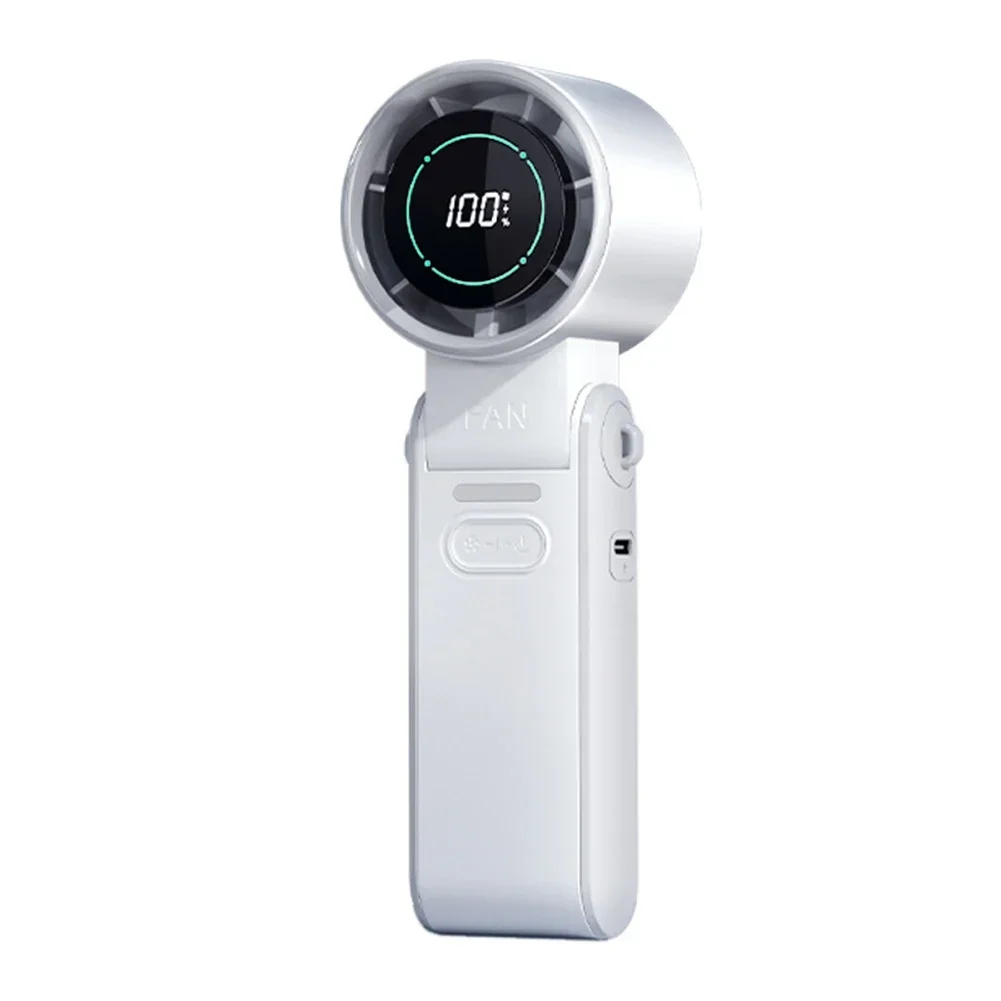 

For Personal Use Handheld Fan Digital Display Fan Adjustable Speed Handheld Fan Compact Design Lightweight Fan