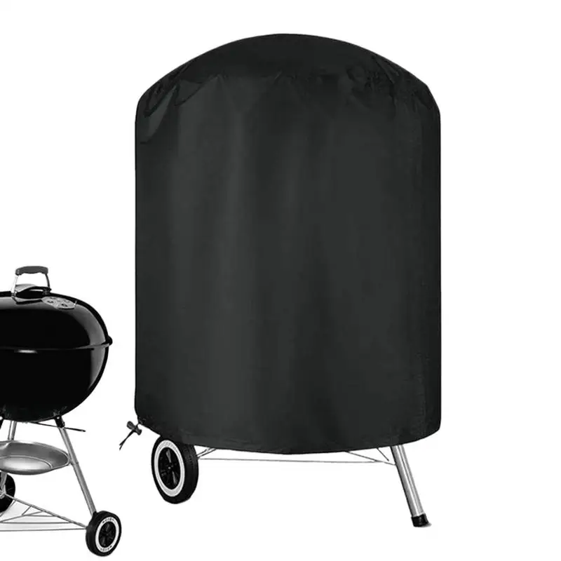 

Grill Cover for Outdoors Charcoal Grill Dust Cover Waterproof Round Oven Protector Heavy Duty Black Fabric for Outside Patio