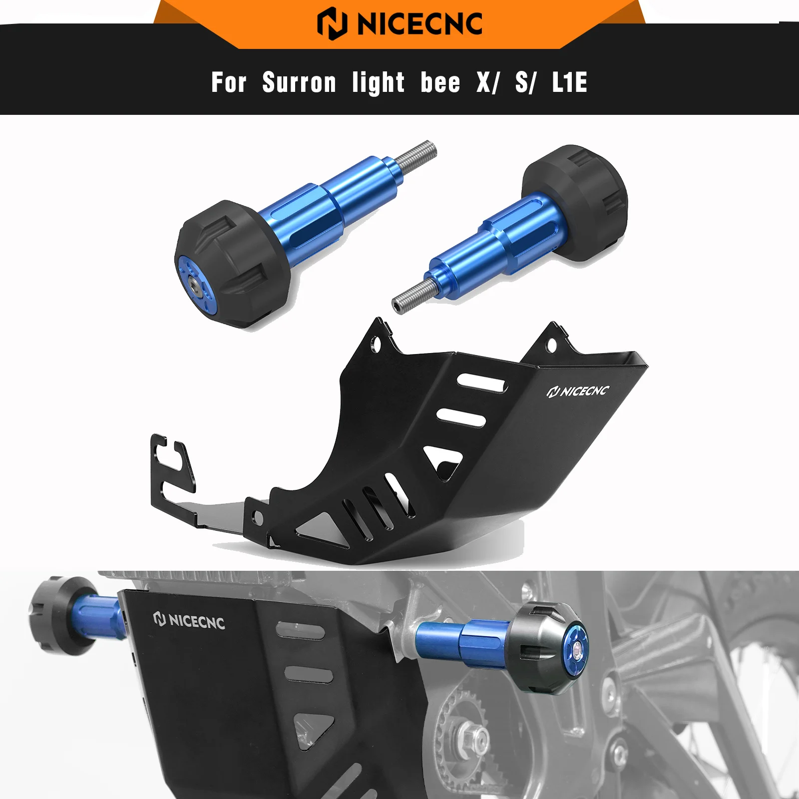 

NICECNC Frame Sliders Crash Protector & Engine Chassis Guard For Surron light bee X light bee S L1E Segway X160 X260 Sur-ron