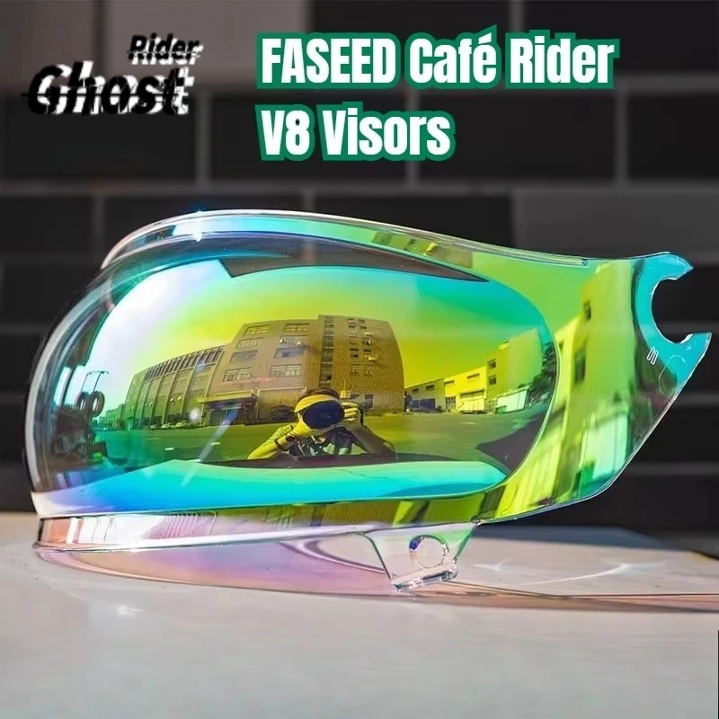 FASEED Helmet Lens Full Face Helmet Day and Night Café Rider V8 Visor Helmet Replacement Accessories