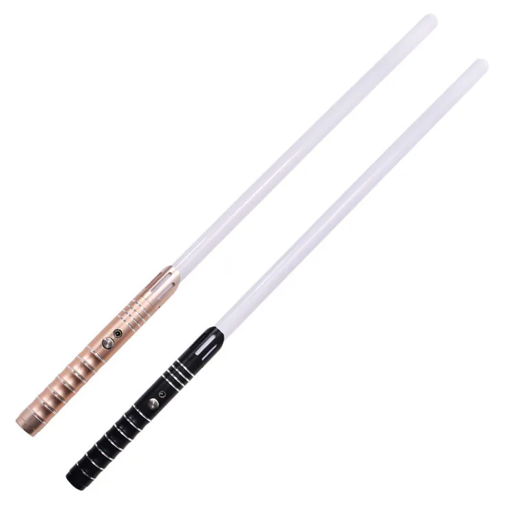 Giocattolo spada laser RGB - Spada vibrante in metallo con effetti luminosi colorati, spada laser sicura per bambini (16 colori)