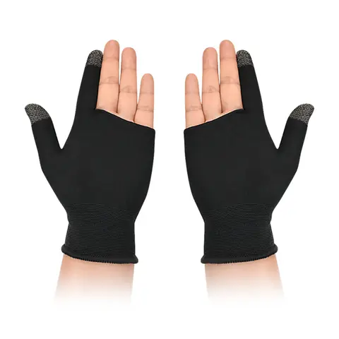 1 Pair Palm Fingertip Gloves Anti-slip Gaming Finger Sleeve Breathable Mobile Phone Finger Sleeves for PUBG Mobile Mobile Gaming