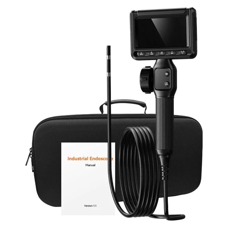 

Industrial Sewer Pipe Borescope Cars Inspect Repair Tools Semi Rigid 4.3Inch 360° Rotation Portable Articulated Endoscope Camera