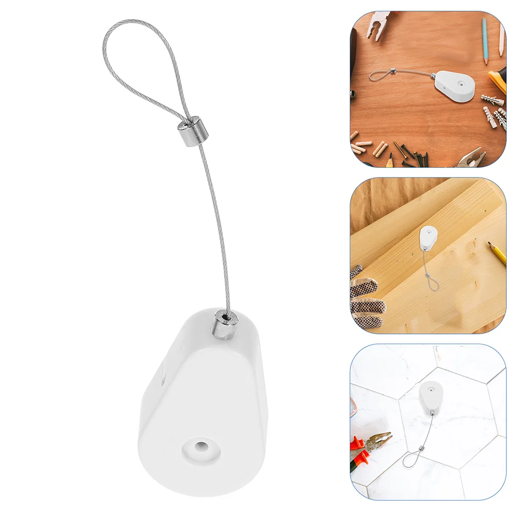 

2Pcs Retractable Cable Lock Remote Control Cord Reel Tether Steel AntiLost Adhesive Lock Security Tether Box
